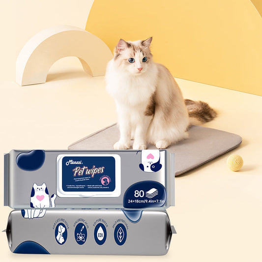 Mioszzi pet wet wipes are revolutionized by the use of 7-times filtered EDI purified water, which is mild, non-irritating, and highly pure for pets with sensitive skin