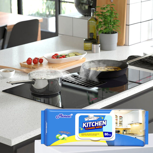 The addition of coconut oil to Mioszzi kitchen cleaning wipes enhances the cleaning effect and has a hand protection function