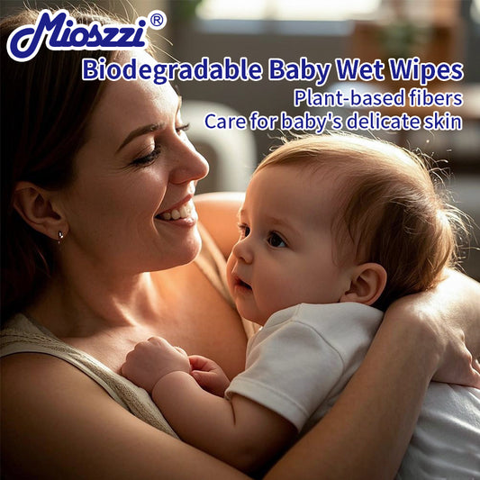 Mioszzi baby wipes contain plant essence aloe vera leaf extract, which is alcohol-free and weakly acidic.