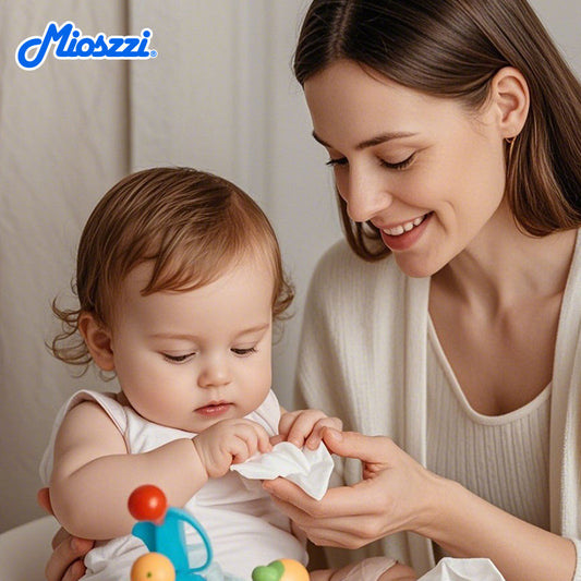Mioszzi baby wet wipes are gentle, safe, and convenient, and have significant advantages when cleaning dusty items such as cell phone screens and eyeglasses.