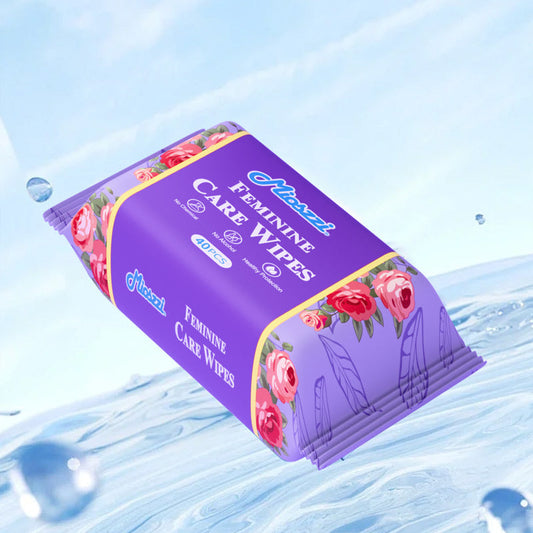Mioszzi feminine wet wipes rely on a weakly acidic care solution to regulate the pH value of the private parts, removing sweat, grease, and secretions through a gentle dissolving action.