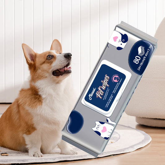 Mioszzi pet wet wipes feature a pearl pattern design designed to enhance cleaning results and user experience.