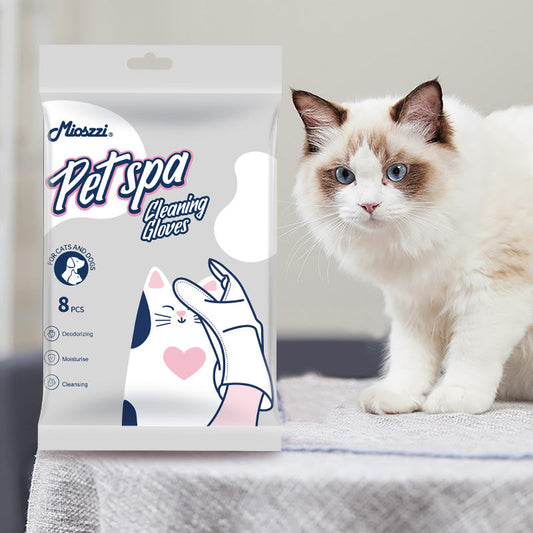 The advantage of Mioszzi pet wet wipes designed in the shape of gloves.