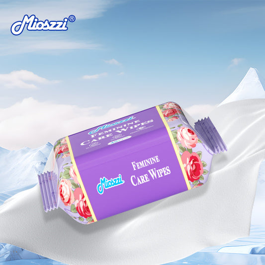 Mioszzi's female private care wipes do not contain alcohol, no harmful chemicals and additives, no fluorescent agents, reduce irritation to the skin, and are suitable for sensitive skin.