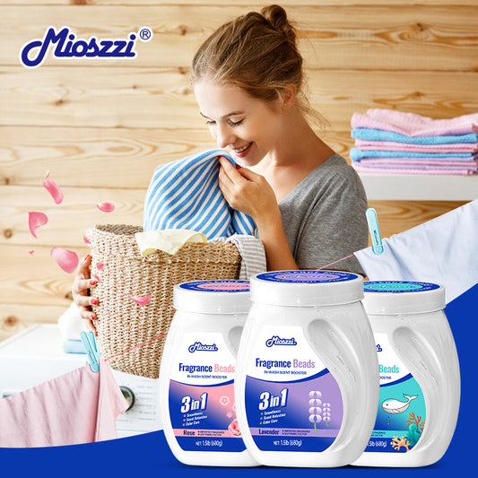 Mioszzi laundry beads contain a fabric softener that makes clothes softer and more comfortable, while reducing pilling due to friction.