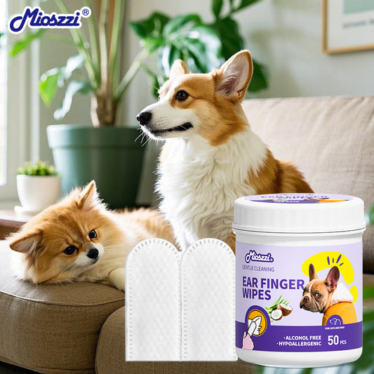 Mioszzi Pet Finger Wet Wipes are extremely convenient and efficient for cleaning pet eye dirt.