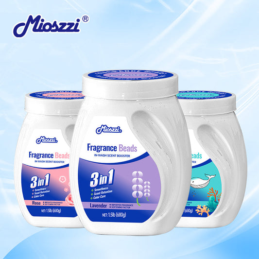 Mioszzi's laundry fragrance beads are a magical product that combines lasting fragrance, color protection, and smoothness.