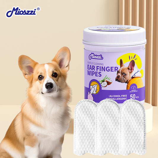 Mioszzi Pet Finger Cleansing Wipes are infused with coconut oil extract, aloe vera leaf extract, tea tree oil extract and vitamin E, natural plant extracts to care for your pet's health.