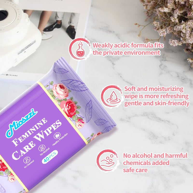1. Mild and weakly acidic, it will not disrupt the immune balance of the private parts.
2. Mild formula, no chemical additives, no fragrance, no irritation.
3. Super soft non-woven fabric, skin-friendly touch, reducing friction on sensitive skin.
4. Multi-purpose, suitable for cleaning after sweating during exercise and after intimacy.
5. Deodorant body wipes can effectively eliminate dirt, grime, and sweat.
6. It can be easily put into the bag when going out, without taking up space.