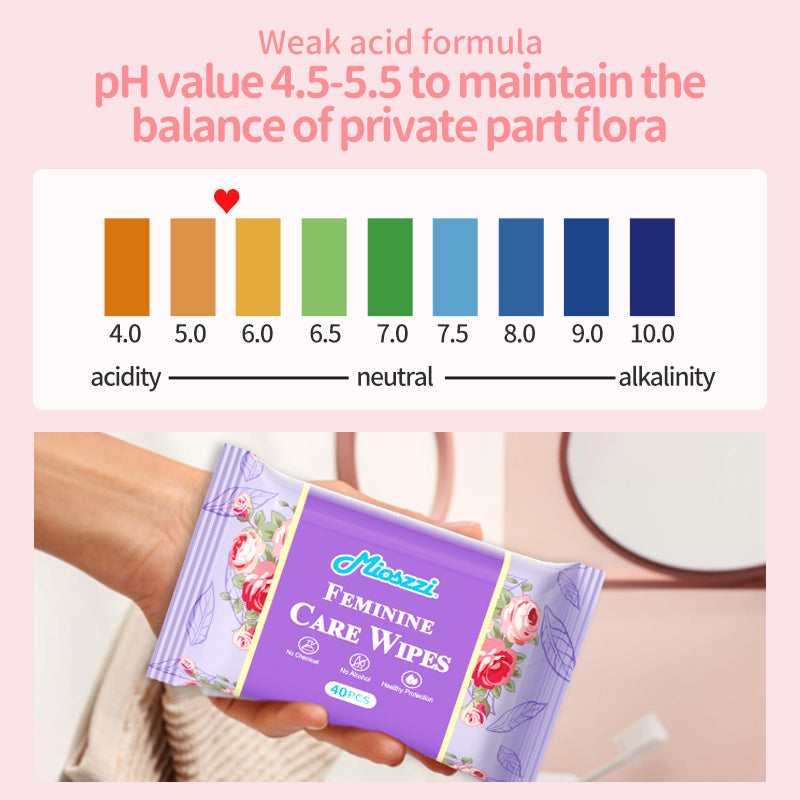 1. EDI-purified water is the main ingredient, soothing and moisturizing the skin.
2. Gentle and safe, does not contain preservatives and alcohol, and is friendly to sensitive skin.
3. Hypoallergenic formula, gentle and non-irritating.
4. Multi-purpose wipes, suitable for cleaning during menstruation and after long activities.
5. 40 pieces of small package design, convenient for travel.