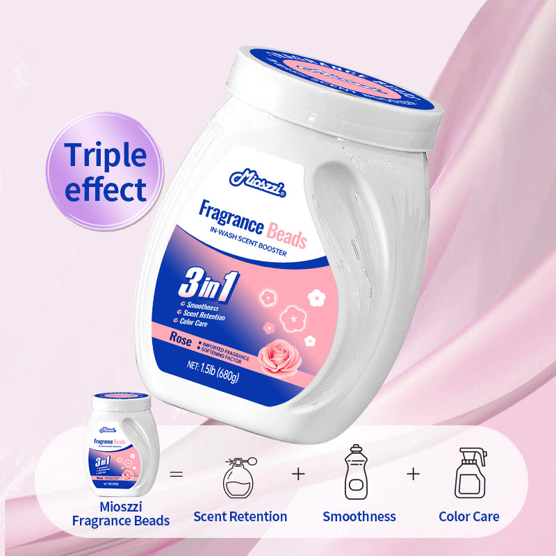 1. The fragrance enhancement beads can effectively remove room odors and musty odors.
2. The laundry fragrance enhancement beads can be used as an air freshener.
3. Air freshener and home fragrance for the house, car or office.
4. Friendly material formula, pet-friendly, safe for home use.
5. 1.5 lbs large barrel, suitable for home use, large quantity, affordable price.
