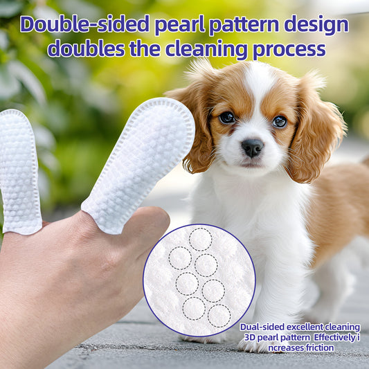 1、Mioszzi ear finger wipes for dogs , cats and other small animals.
2、Gently remove ear wax, debris, sooths and deodorizes , relieve ear itching and inflammation.
3、Diversity of usage,can be used to clean ears, teeth and around eyes.
4、All natural ingredients, alcohol free ,gentle and non-irritating, protecting the health of pets.
5、Wider and larger finger sleeve, pearl pattern design, cleans more thoroughly.