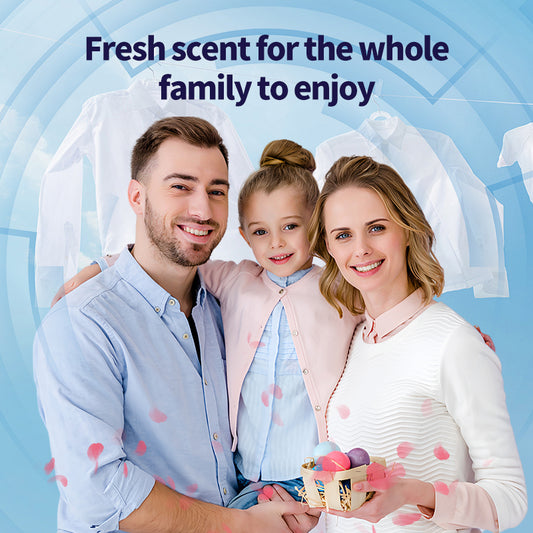 1. Smooth, fragrant, and color protection in one.
2. Clothing deodorizing beads can effectively remove sweat stains that are difficult to remove.
3. Three scents of ocean, lavender and cherry blossom to create natural body fragrance.
4. Colloidal particle microcapsule technology can keep the fragrance of clothes for a long time.
5. Effectively prevent clothing from caking and remove static electricity.