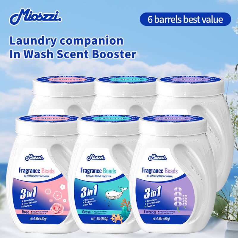 1. Laundry fragrance enhancer beads that can be used as air freshener.
2. Fragrance enhancer beads that effectively remove room odors.
3.Available in three scents: ocean, lavender and cherry blossom, with long-lasting fragrance.
4. Air freshener and home fragrance for house, car or gym.
5. Material-friendly formula, safe for pet families.
6. 1.5 lb bucket, suitable for home use, large quantity and affordable price.
