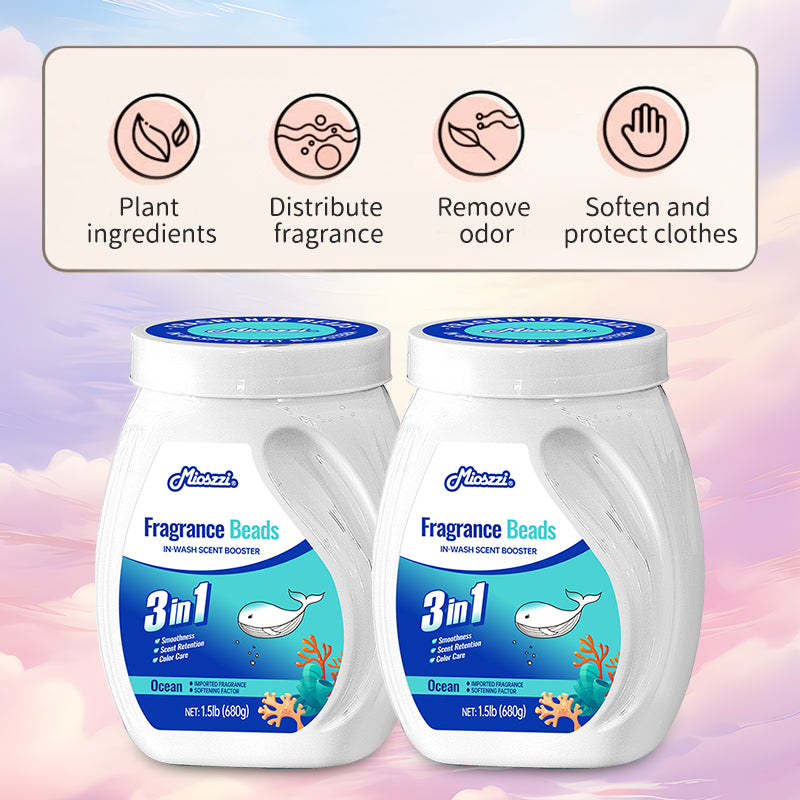 1. Laundry fragrance beads use deodorizing technology to effectively decompose odor molecules.
2. Microcapsule sandblasting technology allows clothes to retain fragrance for a long time.
3. Clothing deodorizing beads can effectively remove sweat stains that are difficult to remove.
4. Effectively soften fabrics, prevent static electricity, and prevent clothes from clumping.
5. Super value combination pack, suitable for home use, safe and easy-to-melt formula.