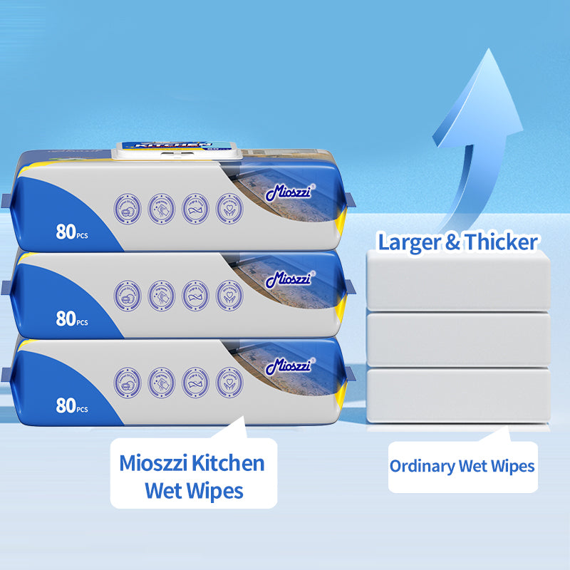 1. Contains highly effective degreasing essence ingredients, and the cleaning effect is far superior to ordinary rags.
2. Widely used in areas such as cookers, tableware, countertops, kitchen walls, range hoods, and sinks.
3. Deeply decomposes stubborn grease, keeping the clean surface as bright and clean as new.
4. Kitchen cleaning wipes are made of spunlace non-woven fabrics, which are thick, soft to the touch and durable.
5. All-purpose cleaning wipes, disposable and rinse-free