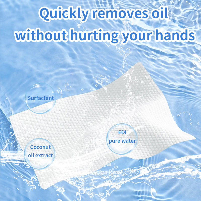 1. Contains highly effective degreasing essence ingredients, and the cleaning effect is far superior to ordinary rags.
2. Widely used in areas such as cookers, tableware, countertops, kitchen walls, range hoods, and sinks.
3. Deeply decomposes stubborn grease, keeping the clean surface as bright and clean as new.
4. Kitchen cleaning wipes are made of spunlace non-woven fabrics, which are thick, soft to the touch and durable.
5. All-purpose cleaning wipes, disposable and rinse-free