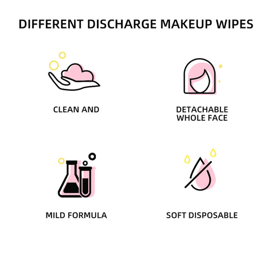 1、Multi-purpose wipes to remove dirt, oil and makeup that clog pores.
2、Daily skin care and travel essentials.
3、Hypoallergenic formula, no added alcohol, mild and non-irritating, safe for sensitive skin.
4、Strong makeup removal ability, one wipe can remove all facial makeup.
5、Add sodium hyaluronate and vitamin E to moisturize the skin while removing makeup.