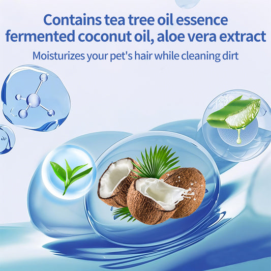 1. Gently remove dirt, debris, and odors. And has excellent deodorizing ability, bringing a refreshing experience to pets.
2. Added fermented coconut oil, tea tree oil, and aloe vera extract ingredients to deeply nourish the hair and smooth frizz.
3. Effectively remove sweat and dirt, while playing an antibacterial role to protect the health of pets.
4. Exuding a refreshing coconut aroma, it can calm and soothe the tension of pets, allowing pets to enjoy cleaning.
5. Multifunctional pet finger wipes,