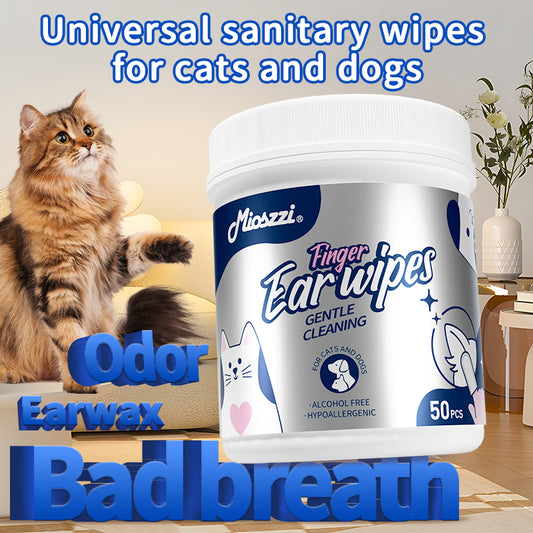 1. Universal wipes that can be used to clean skin and hair.
2. Pure water wipes, mild formula, hypoallergenic, safe for sensitive skin.
3. Antibacterial and deodorant wipes to effectively reduce dog dander and remove dirt and bacteria.
4. Bucket wipes don't leak easily, keeping pets fresh during travel.
5. Widened and enlarged finger wipes make it easier to clean.