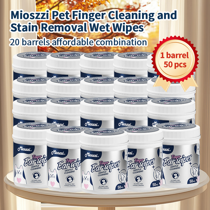 1. Universal wipes that can be used to clean skin and hair.
2. Pure water wipes, mild formula, hypoallergenic, safe for sensitive skin.
3. Antibacterial and deodorant wipes to effectively reduce dog dander and remove dirt and bacteria.
4. Bucket wipes don't leak easily, keeping pets fresh during travel.
5. Widened and enlarged finger wipes make it easier to clean.