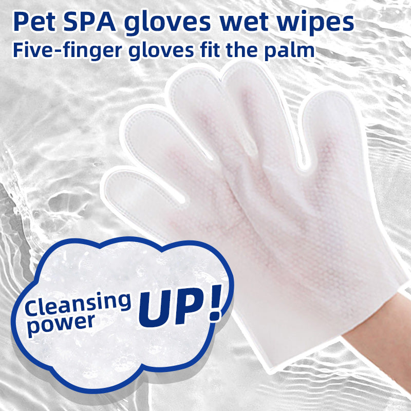 1. Water-based wipes, super absorbent, moisturizing pet skin.
2. Plant-based non-woven fabric, extra thick and soft, tear-resistant.
3. Deodorizing wipes, effectively remove unpleasant odors.
4. Hypoallergenic formula, safe for cats and dogs.
5. Clean dirt from paws and skin, grooming cleaning mitt wipes.