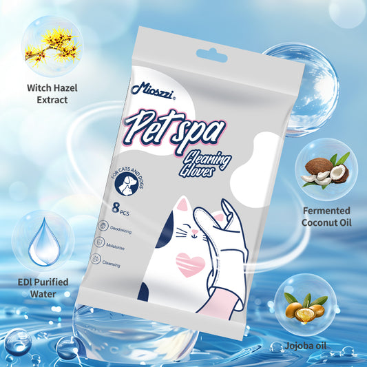 1. Safe formula, alcohol free, safe for pets, pet-friendly wipes.
2. Added jojoba oil essence, nourishes and smoothes hair.
3. Effectively removes dirt and stops itching.
4. Multi-purpose wipes for cleaning pet buttocks and eyes.
5. Pet grooming SPA wipes, one wipe equals one bath.