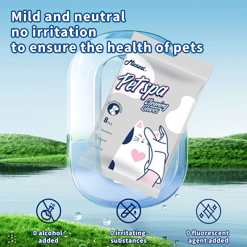 1. Safe formula, alcohol free, safe for pets, pet-friendly wipes.
2. Added jojoba oil essence, nourishes and smoothes hair.
3. Effectively removes dirt and stops itching.
4. Multi-purpose wipes for cleaning pet buttocks and eyes.
5. Pet grooming SPA wipes, one wipe equals one bath.