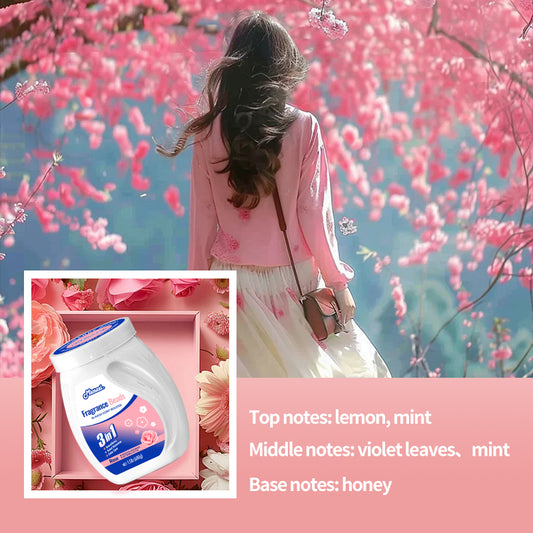 1. Powerful, effectively softens fabrics and reduces static electricity.
2. Hypoallergenic formula, safe for sensitive skin.
3. Laundry freshener that keeps away from sweat and odor troubles.
4. Colloidal microcapsule technology, rub clothes to produce fragrance.
5. Large packaging is suitable for home use, affordable, relieves olfactory fatigue.