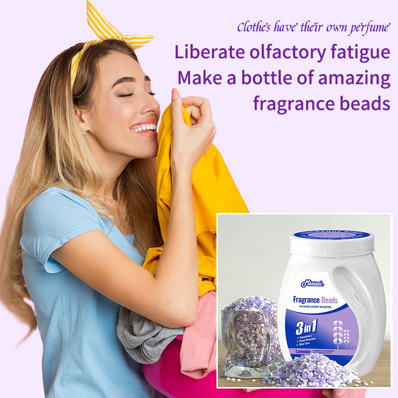 1. Laundry fragrance beads use deodorizing technology to effectively decompose odor molecules.
2. Microcapsule sandblasting technology allows clothes to retain fragrance for a long time.
3. Clothing deodorizing beads can effectively remove sweat stains that are difficult to remove.
4. Effectively soften fabrics, prevent static electricity, and prevent clothes from clumping.
5. Super value combination pack, suitable for home use, safe and easy-to-melt formula.