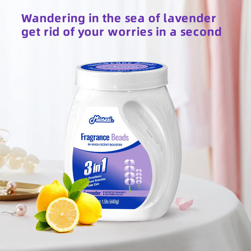 1. Soften, retain scent and protect color in one.
2. Use laundry scent beads to effectively prevent fabric damage.
3. Effectively remove sweat and oil smoke odors that are difficult to remove.
4. Suitable for all clothing, including towels, sportswear and pajamas.
5. Use deodorant beads to refresh body odor, restore natural fragrance, and keep a good mood all day long.