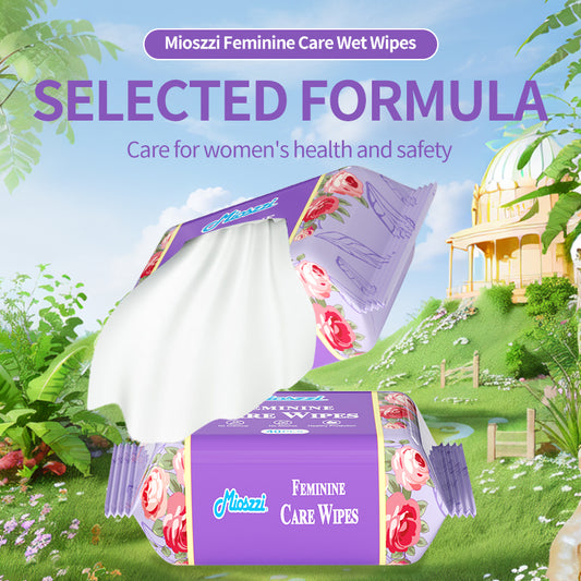 18 Packs Natural Feminine Care Wet Wipes Fresh & Clean Soft Pack Cleansing Wipes for Vagina Alcohol & Aluminum Free Anti-itch Deodorant Wipes for Women Private Parts Travel Size Packs Feminine Hygiene Products Adult Body Wet Wipes