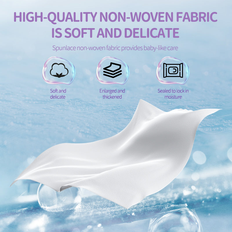 1. EDI pure water wipes, soothes and moisturizes the skin.
2. Gentle and safe, paraben free and alcohol free, friendly to sensitive skin.
3. Hypoallergenic formula, gentle and non-irritating.
4. Multi-purpose, very suitable for cleaning during menstruation and after long activities.
5. Small package design, convenient for travel.