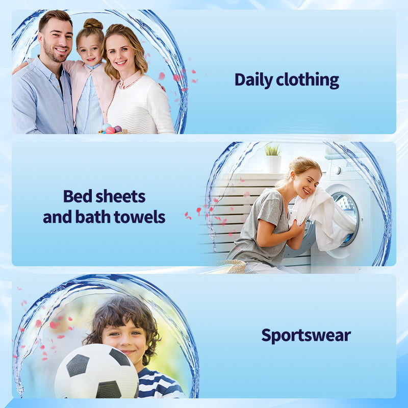 1. Smooth, fragrance and color protection three-in-one.
2. Deodorant beads for clothes can effectively remove sweat stains that are difficult to remove.
3. The sea breeze scent created by the collision of cedar and amber keeps the clothes fragrant.
4. The microcapsule technology of colloid particles can keep the fragrance of clothes for a long time.
5. Effectively prevent clothes from agglomerating and remove static electricity.