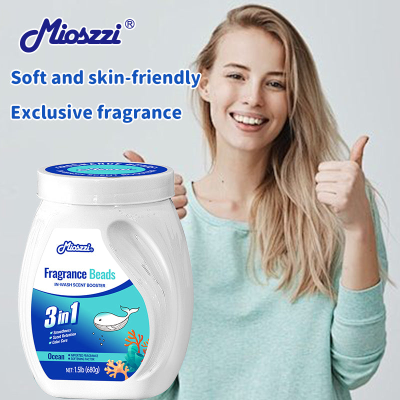 1. Smooth, fragrance and color protection three-in-one.
2. Deodorant beads for clothes can effectively remove sweat stains that are difficult to remove.
3. The sea breeze scent created by the collision of cedar and amber keeps the clothes fragrant.
4. The microcapsule technology of colloid particles can keep the fragrance of clothes for a long time.
5. Effectively prevent clothes from agglomerating and remove static electricity.