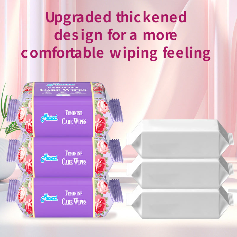1、Powerful and large size, can replace the toilet paper.
2、Ingredient safety, no propylene glycol, no paraben, effectively reduces irritation.
3、The feminine care wet wipe can removes odor, pH balanced and protect the health of the intimate area.
4、Multifunctional, these feminine care wipes are great for home bathroom use or public restrooms.
5、Gentle and safe, no alcohol, no chemical, no additives, no fluorescents, no fragrance, powerful health protection.