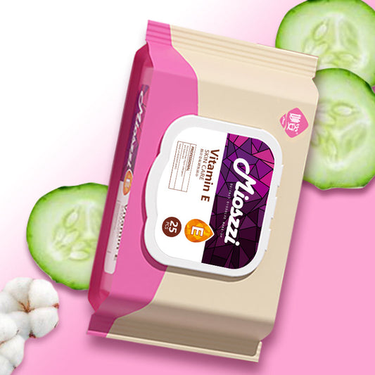 Mioszzi Vitamin E Skin Care Makeup Remover Wipes do not add alcohol, reduce harmful irritation to the skin, and the hypoallergenic formula can maintain the normal pH value of the skin. 
