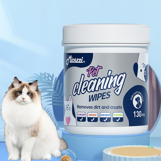 Mioszzi pearl pattern small round pet wet wipes usually use soft and skin-friendly materials to reduce irritation to pet skin.