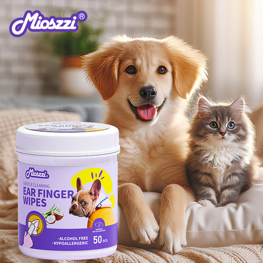 Mioszzi Pet Finger Wipes, an innovative product designed for pet ear cleaning