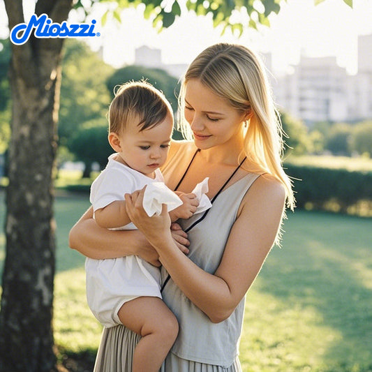 For small daily cleanings, it is more appropriate to use the special Mioszzi baby wipes.