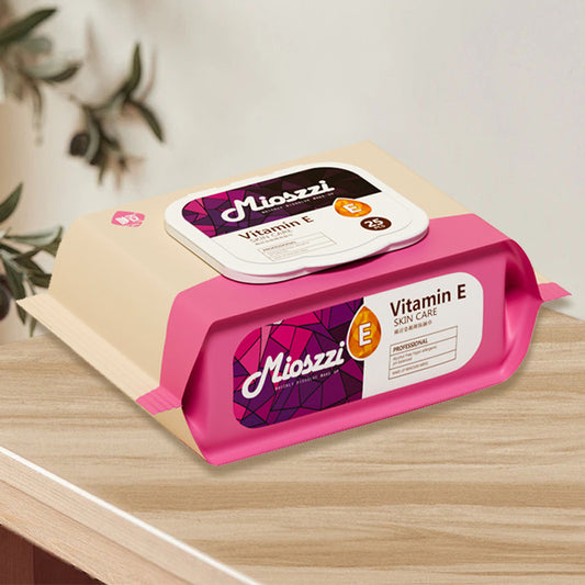 Mioszzi Cleansing Wipes are infused with vitamin E skincare ingredients to maintain the skin's normal pH level.