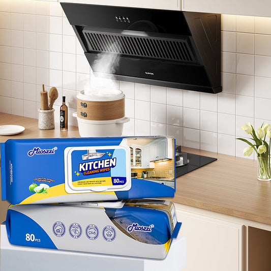 Mioszzi kitchen wet wipes with pearl pattern nonwoven fabrics can indeed double the cleaning effect,