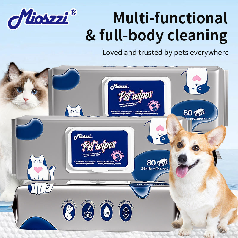 Mioszzi pet wipes are designed for pets and use food-grade safety formulas.