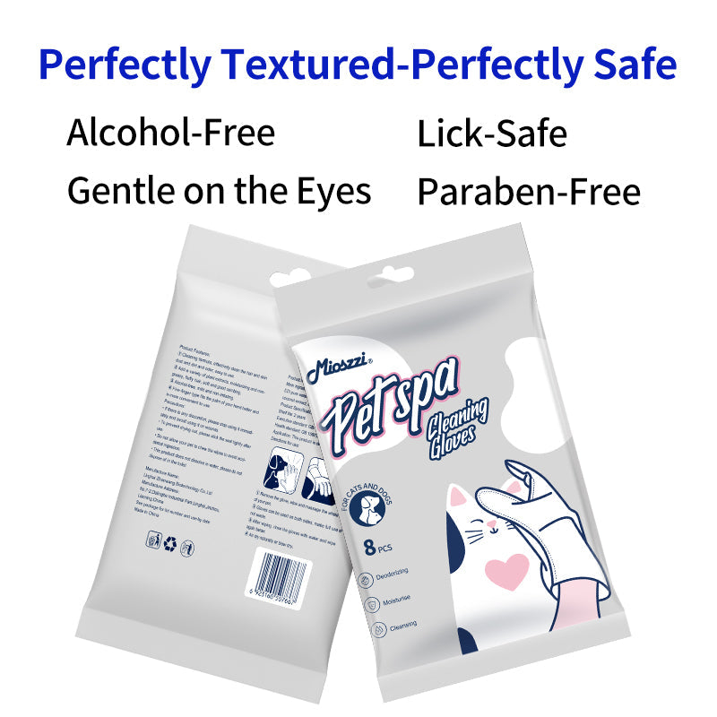 🐾 Mioszzi Pet Rinse-Free Cleaning Gloves: Deep Cleansing Without Rinsing, Protecting Your Pet's Healthy Skin