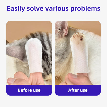 1. Infused with Aloe Vera and Vitamin E, effectively moisturizes the skin and coat while cleaning.

2. Pet-friendly wipes, no dyes, no bleach.

3. Safely removes sweat, body oils and dirt while deodorizing surfaces and fighting bacteria.

4. Super powerful, deep cleans, keeps it itch-free.

5. Powerfully cleans eye, ear, mouth, facial stains.