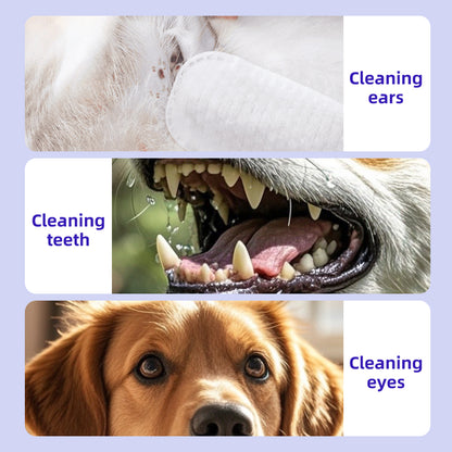 1. Infused with Aloe Vera and Vitamin E, effectively moisturizes the skin and coat while cleaning.

2. Pet-friendly wipes, no dyes, no bleach.

3. Safely removes sweat, body oils and dirt while deodorizing surfaces and fighting bacteria.

4. Super powerful, deep cleans, keeps it itch-free.

5. Powerfully cleans eye, ear, mouth, facial stains.