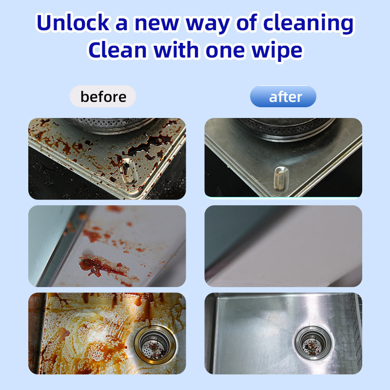 1、80 pieces of extra large flip caps pack, cheap and affordable.

2、Coconut oil extract for hand care.

3、Lemon scent, remove bacteria and odour.

4、Super -strong oil activity factor, which can replace oil pollution cleaners and rags.

5、Multi-purpose wet wipes, one piece solves the cleaning problems of stoves, tableware and cooker hoods.

6、Increase the thickened pearl pattern non -woven fabric more oil absorption.