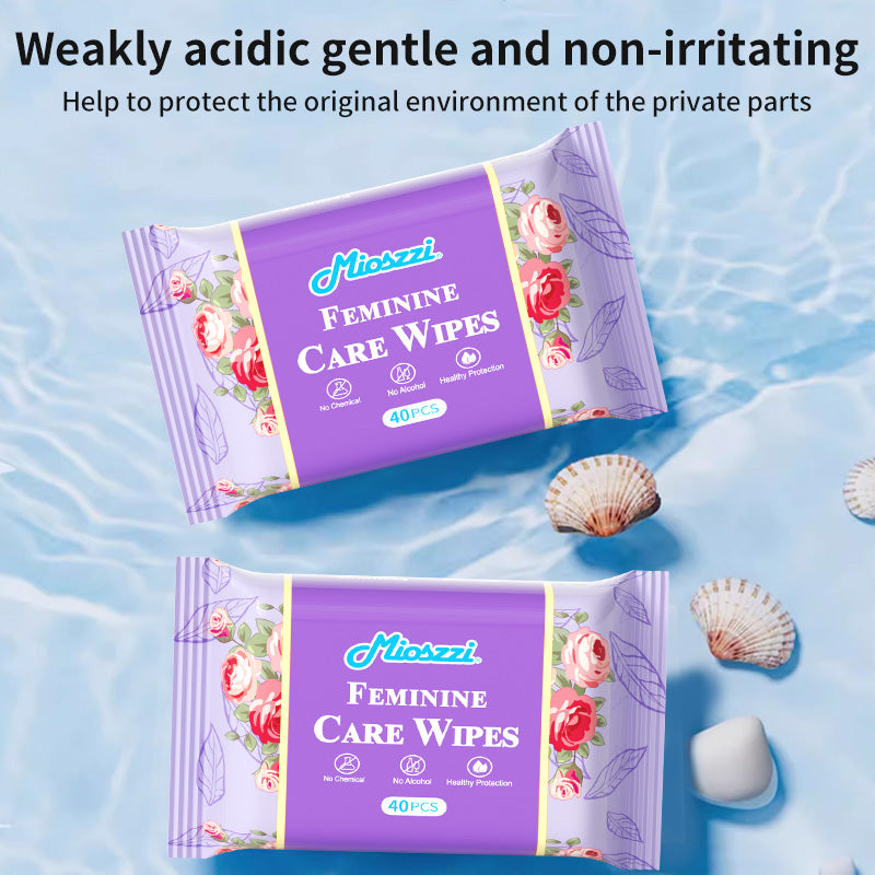 1. No irritating chemicals, friendly to private parts, will not destroy the normal pH value of the skin.

2. Can quickly wipe off sweat and secretions, effectively relieve itching and deodorize.

3. Selected non-woven fabric material, soft, skin-friendly and elastic, not easy to break when wiping.

4. Widely applicable, suitable for cleaning after gym exercise, swimming, and toileting.

5. Resealable 40-piece bag, small and portable, convenient for travel and camping.