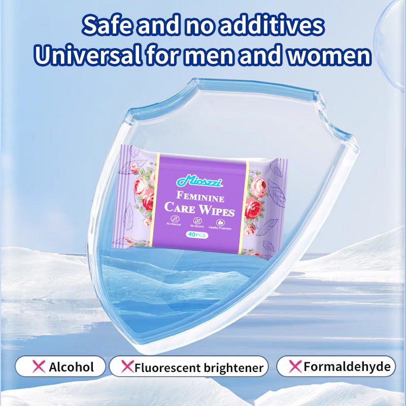 1. No irritating chemicals, friendly to private parts, will not destroy the normal pH value of the skin.

2. Can quickly wipe off sweat and secretions, effectively relieve itching and deodorize.

3. Selected non-woven fabric material, soft, skin-friendly and elastic, not easy to break when wiping.

4. Widely applicable, suitable for cleaning after gym exercise, swimming, and toileting.

5. Resealable 40-piece bag, small and portable, convenient for travel and camping.