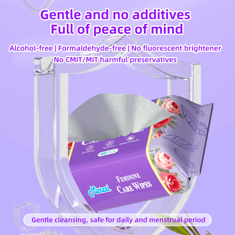 1. Disposable female care wipes, clean and hygienic.

2. No chemical additives, no dyes, moisturizing, soothing and calming sensitive skin.

3. Multi-purpose wipes, very suitable for home and apartment

4. Water-based wipes, effective moisturizing skin.

5. No-rinse private hygiene wipes for menstrual women.